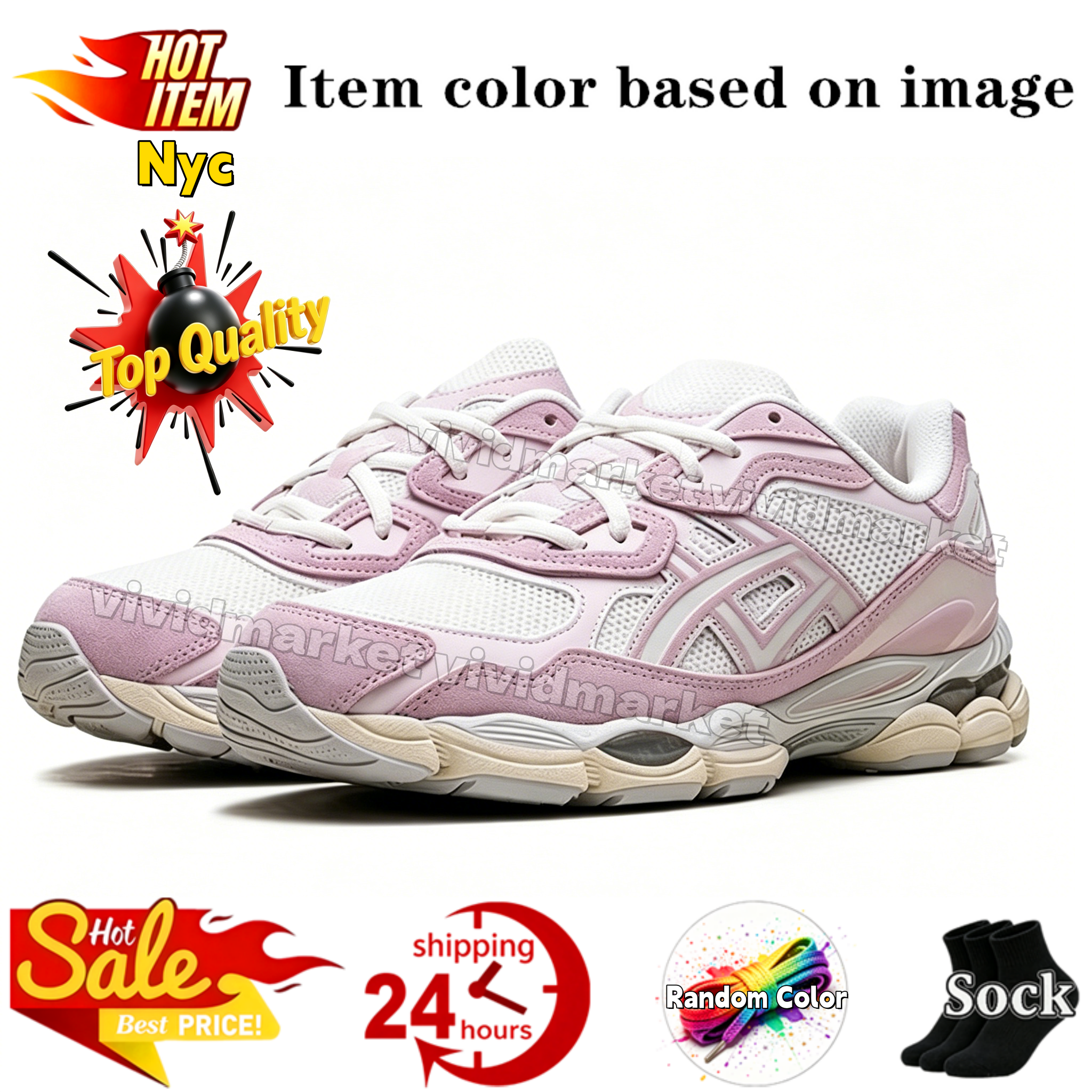 With Box Designer Shoes gels nyc 1130 Mens Womens Sneakers Cream Solar Power Pure Sier Outdoor Sneakers Sports Athleisure Trainers Fashion Daily Outfit 36-47 - 6 of 8