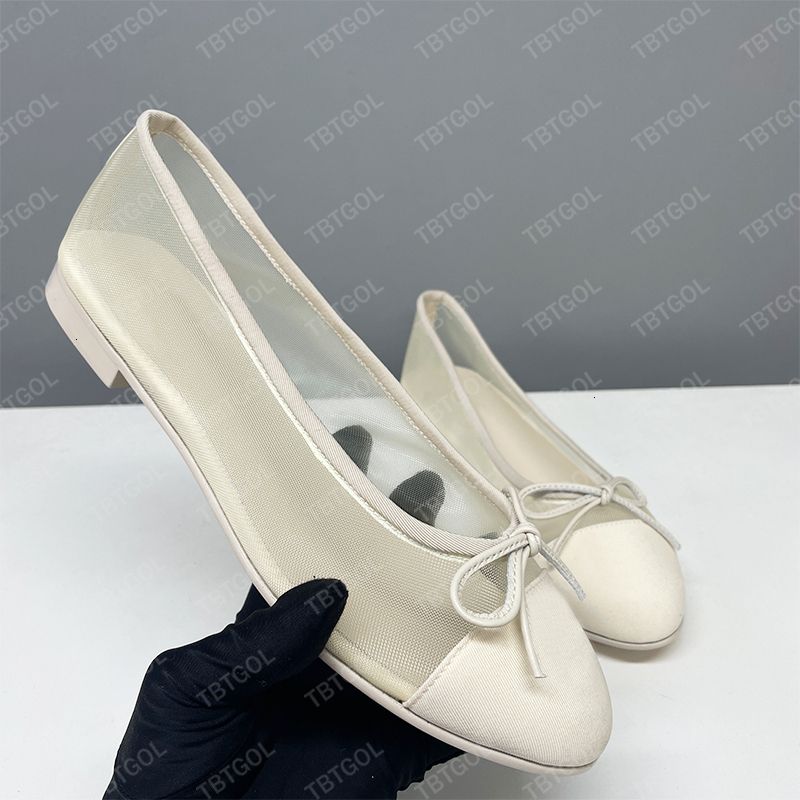 2026 Suede Ballet Flats Designer Loafers Women Iridescent Croc Embossed Ballerine Shoes Bow Sandals Fashion Mesh Dress Shoes Girls Boat Shoes 891 - 4 of 8