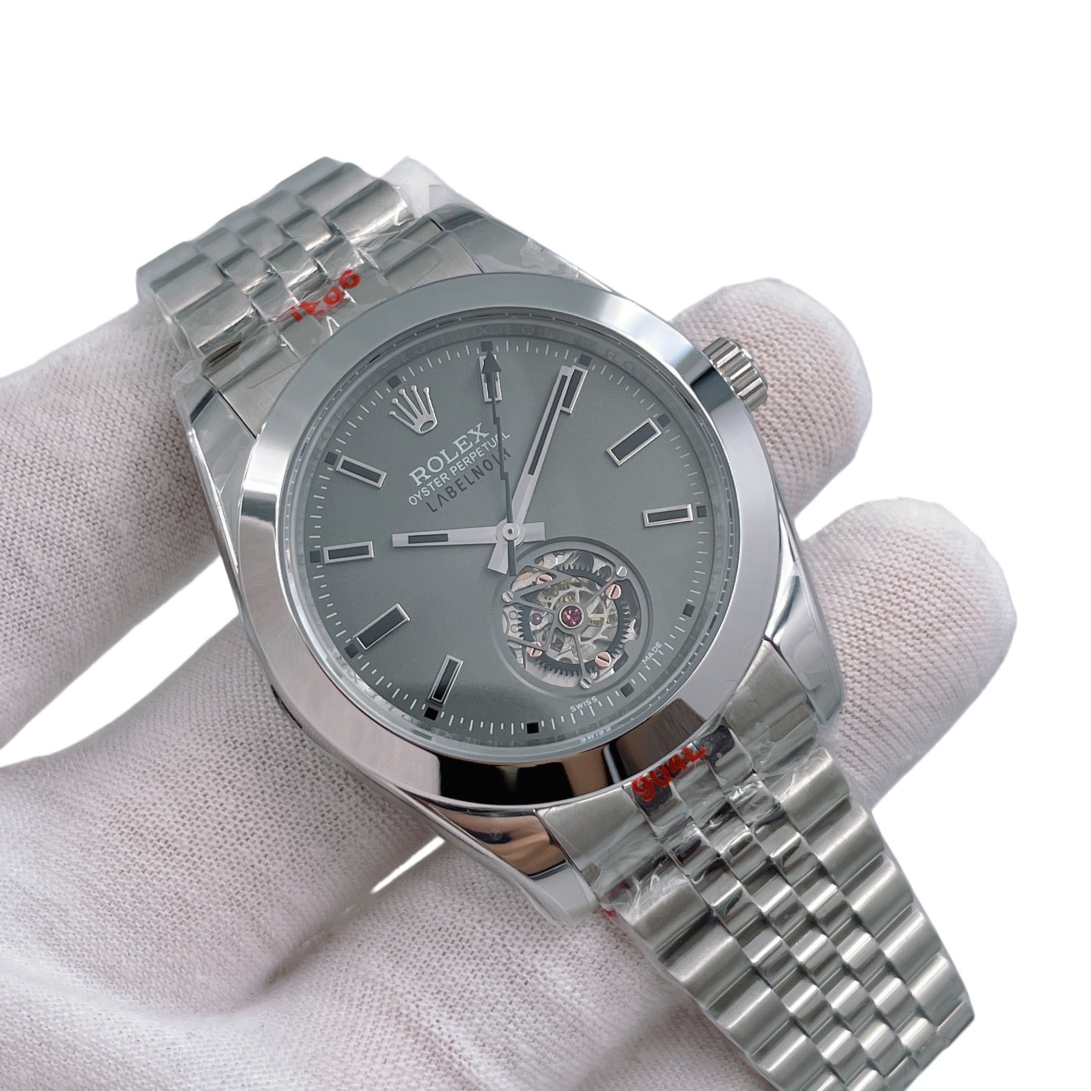 U1 Rolex Milgauss Label Noir Tourbillon 40MM Automatic Stainless Steel Watch Bezel Men's Watch Sapphire Glass Case New - 1 of 7