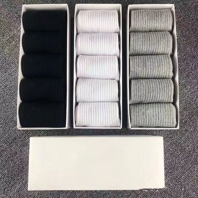 Mens socks women cotton socks mens designer mens socks soft breathable sports stockings medium summer basketball football socks cotton sports socks 5PC/LOT - 4 of 9