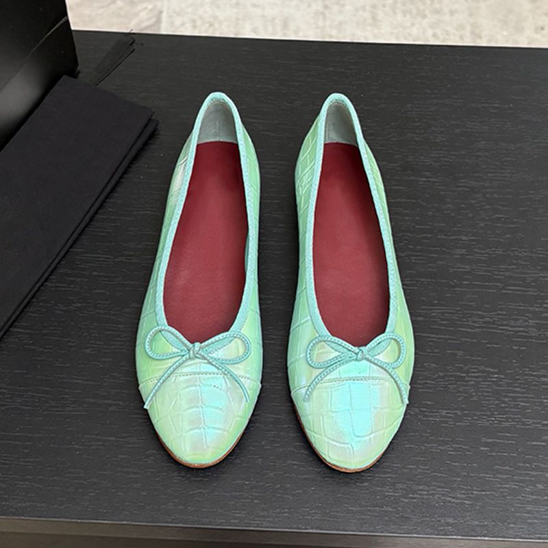 26 Womens Designer Shoes Ballet Flats Loafers colorful suede leather Mesh Dress Shoes Dolly Ballerine Flat Fashion Bow Sandals Slides Bridal Wedding Shoes 1205 891 - 7 of 8