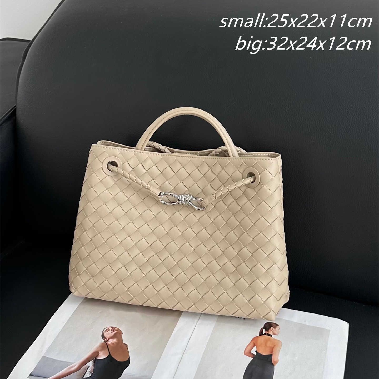 designer bag lady bag large capacity tote bag luxury bag Shoulder Bags Designer bottegavenetas bag andiamo silver buckle New Suede Metal Buckle Medium Hobo Trendy - 4 of 6
