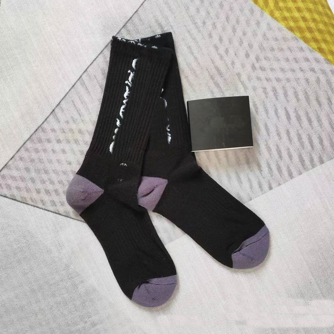 Men's Socks Designer For Autumn And Winter Warmth Mens Womens Long White Personalized Embroidery Designers Sports - 4 of 9