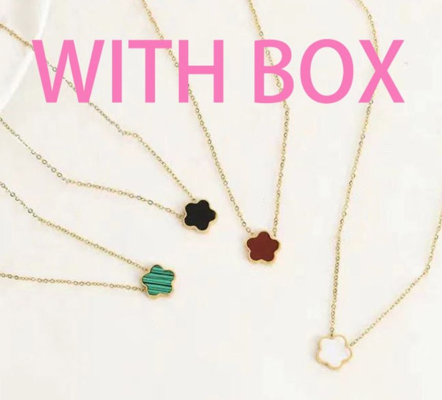 With BOX Classic Clover Necklace Pendant Pearl Mother S925 silver Plated 18K for Women's Girl Valentine's Day Mother's Day Engagement designer luxury Jewelry Gift - 2 of 4