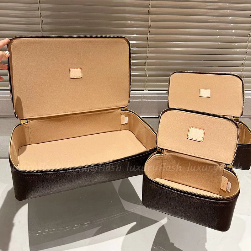 Designer Makeup Bags Storage Box Fashion Vintage Travel Cases Bag Zipper Leather Luxury Pink Ladies Cosmetic Jewelry Box - 6 of 8