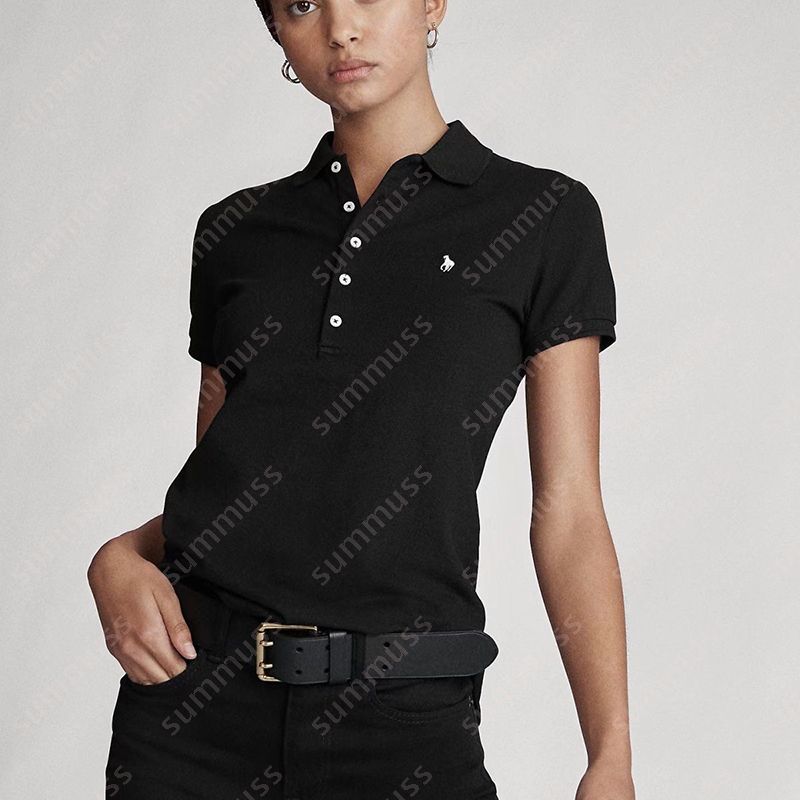 S-2XL Womens Designer Polo Shirts For Ladies Colorful Classic Embroidery T Shirts Luxury Polo Tees Summer 5 Button Tee Shirts - 3 of 6
