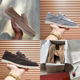 Designer Men Women Woven Suede Loafers Slip On Driving Shoes Metal Pendant Soft Moccasins Outdoor Daily Walking Casual Breathable Footwear Top Quality 739 - djzhucl