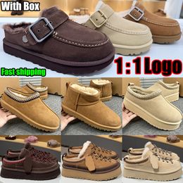 Designer Shoe Goldenstar Evelina Clog Slippers Women Men Tasman Slides Bailey Bow Tazz Boots Suede Furry Lined Buckle Strap Fall Driftwood Chestnut Sand Winter Shoe - djzhucl