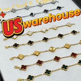 bracelet designer womens jewelry multicolor necklace women stainless steel four leaf clover jewelry handmade jewelry necklace flower - djzhucl