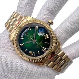 U1 Rolex Day Date 40MM Yellow Gold Case Automatic Stainless Steel Watch Bezel Men's Watch Sapphire Glass Case New - djzhucl