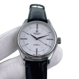 U1 Rolex Cellini Time 39MM Sapphire Glass Automatic Stainless Steel Watch Bezel Men's Watch Sapphire Glass Case New Black Case - djzhucl
