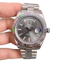 U1 Rolex Day Date 40MM Silver Case Automatic Stainless Steel Watch Bezel Men's Watch Sapphire Glass Case New - djzhucl