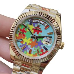 U1 Rolex Day Date 40MM emoji-puzzle Case Automatic Stainless Steel Watch Bezel Men's Watch Sapphire Glass Case New - djzhucl