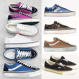 Luxury Pearlized Canvas Shoes New Sneakers For Men Women Pearl Trainers Vintage Sports Casual Shoes Lace Up Walking Shoe 1083 - djzhucl