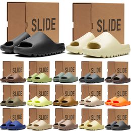 With Box Designer slippers sliders for men women sandals slide mens womens slides outdoor comfortable slipper non-slip flip flops black sand blue - djzhucl