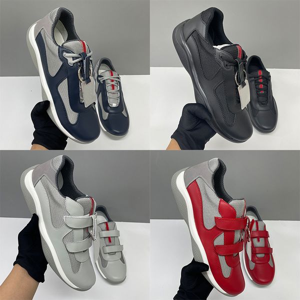 Top Quality EU36-49 Americas Cups Sneakers Designer Men Women Patent Leather Mesh Lace Up Sport Casual Trainers Breathable Comfort Casual Shoes 53 527 447 - Bags, Shoes & Accs - djzhucl