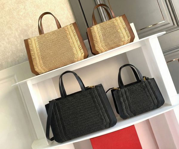 Designer Straw Tote Shoulder Bag for Woman casual Lady bags Commuter Versatile Fashion Relaxed Vintage Knitting Shopping Bags Underarm bag Wallet womens Purse PRPU - Bags, Luggage & Accessories - djzhucl