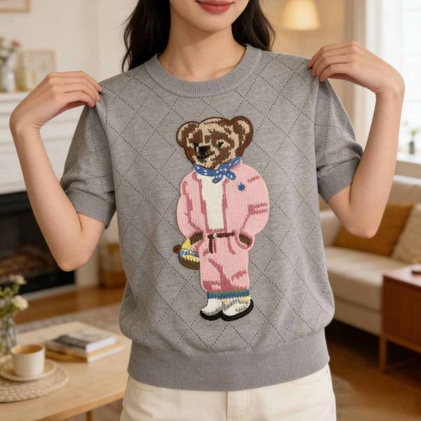 39 Styles Womens Designer Bear T Shirt Luxury Knit Tshirts Short Sleeve Summer Clothes Women Casual Fashion Tops Tee Shirts S-XL - Apparel - djzhucl