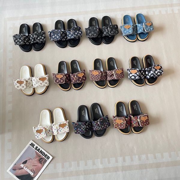 LV X Takashi Murakami Pool Pillow Comfort Mini Bag Decor Strap Platform Slide Sandals For Women Non Slip Thick Sole Casual Beach Vacation Slippers Multiple colors - Shoes & Accessories - djzhucl