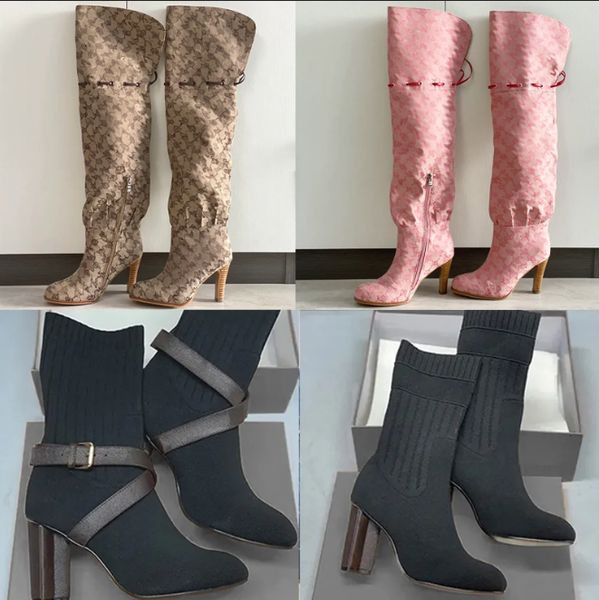 over the knee boots designer boots silhouette ankle boot heels shoes winter woman Fabric socks boots wedding party shoe big size eu43 684 50 - Shoes & Accessories - djzhucl