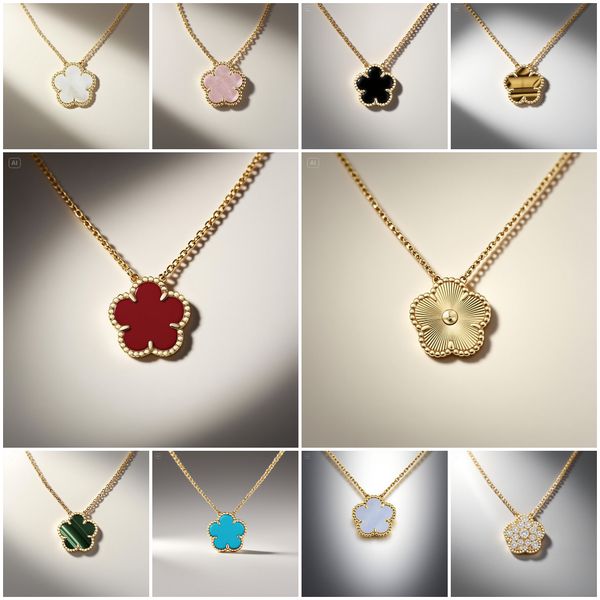 high quality clover necklace designer jewelry women gold necklace 15mm one motif flower necklace mother of pearl pendant pearls necklace gold designer necklace - Jewelry - djzhucl
