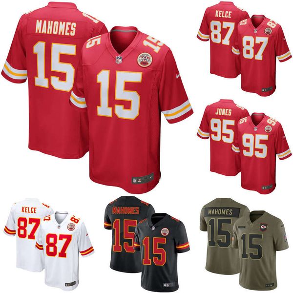 Men's Kansas City Chiefs Patrick Mahomes Red Game Jersey #15 Custom Available S-6XL - Sports & Outdoors - djzhucl