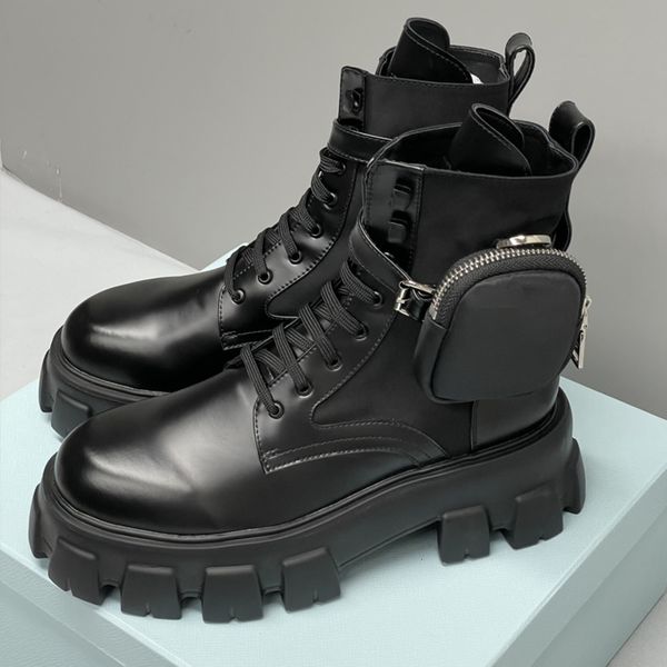 Designer Ankle Boots Women Rois Boots Platform Booties Leather And Suede Combat Knight Sneakers Trainers NO43 - Shoes & Accessories - djzhucl