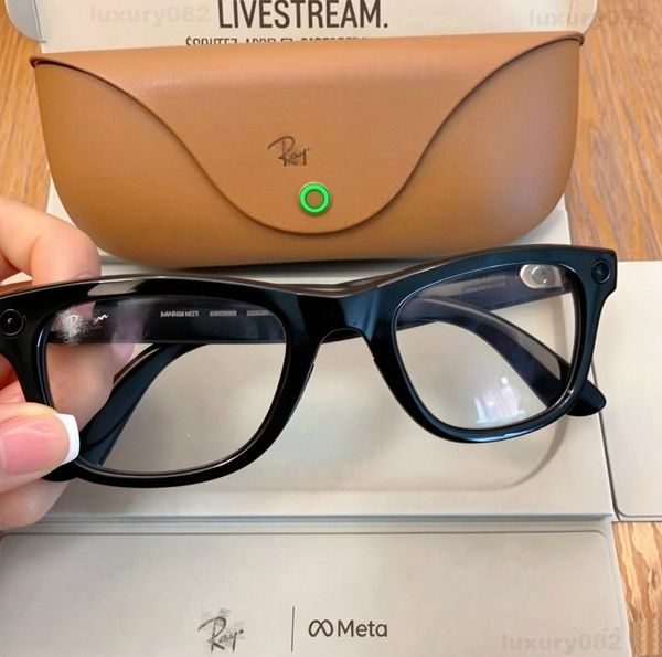 META Glasses RB With Camera Sunglasses Bluetooth Call Anti Shake HD Camera with Video Recording Dual Mic Reduction AI Smart Sunglasses with Charging Case - Fashion Accessories - djzhucl