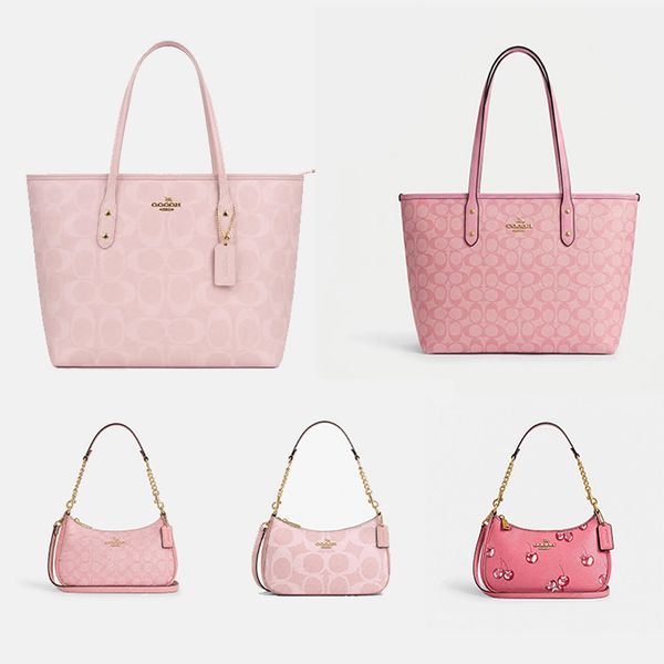 Pink Tote Bag Designer Bag Large Capacity Bag Women's Shopping Bag Canvas With Metal Hardware Classic Fall Winter Fashion BagClassic Fall/Winter Fashion Bag - Bags, Luggage & Accessories - djzhucl