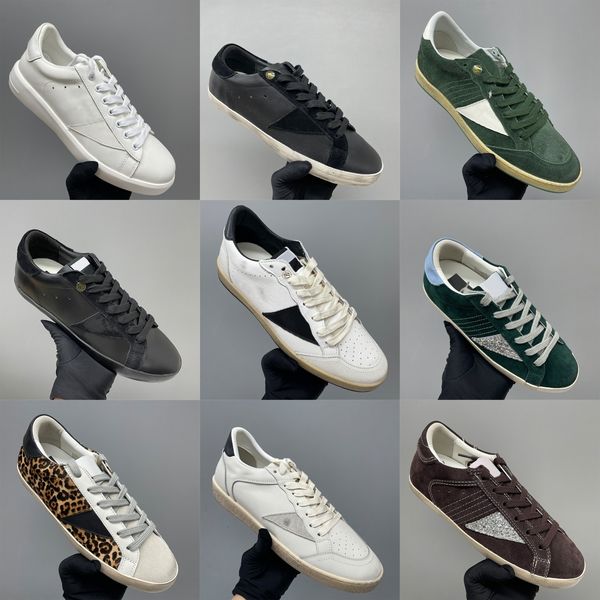 Men Women Designer Dirty Super Star Leather Sneakers Leopard Print Suede Leather Inner Height Increase Low Top Casual Training Sport Shoes Trainers Top Quality 1026 - Fashion Collection - djzhucl
