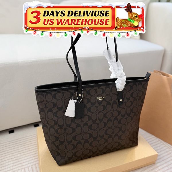 Black Friday Specials tote bag Designer Bag Shoulder Bag Handbag City Classic Brown and Black Bag Classic coated monogram canvas Smooth leather trim Bag Commuter Bag - Bags, Luggage & Accessories - djzhucl