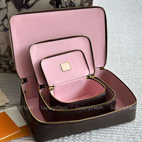 Designer Makeup Bags Storage Box Fashion Vintage Travel Cases Bag Zipper Leather Luxury Pink Ladies Cosmetic Jewelry Box - Bags, Luggage & Accessories - djzhucl