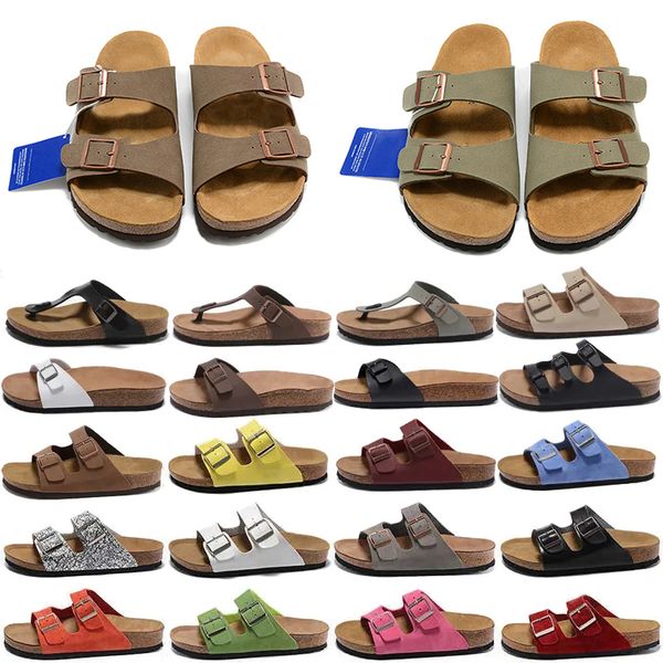 Clog Slippers Designer Clogs Sandals Summer Womens Mens Cork Slides Suede Leather Pantoufle Flip Flops Casual Scuffs Beach Shoes Size 35-46 - Shoes & Accessories - djzhucl