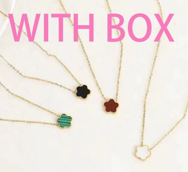 With BOX Classic Clover Necklace Pendant Pearl Mother S925 silver Plated 18K for Women's Girl Valentine's Day Mother's Day Engagement designer luxury Jewelry Gift - Jewelry - djzhucl