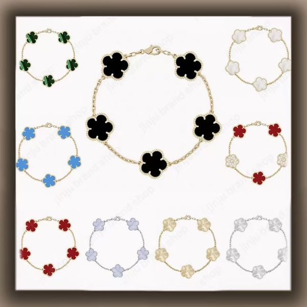 5 flower bracelet designer jewlery designer for women luxury clover bracelet sterling silver jewelry 925 diamond bracelet fashion braclet bracelet wholesale gift - Jewelry - djzhucl