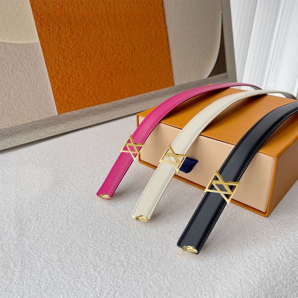 Reversible Designer Belt Genuine Leather Belts for Women Narrow Style Width 2cm Classic Ladies Smooth Buckle Black Pink Beige Waistband - Fashion Accessories - djzhucl