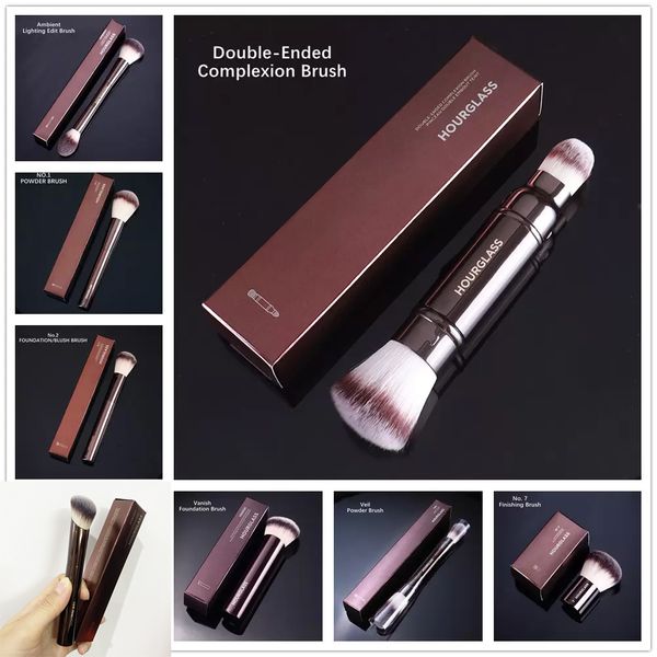 Hourglass Makeup Brushes Face Large Powder Blush Foundation Contour Highlight Concealer Blending FINISHING Retractable Kabuki Cosmetics Blender Tools Brush - Health & Beauty - djzhucl