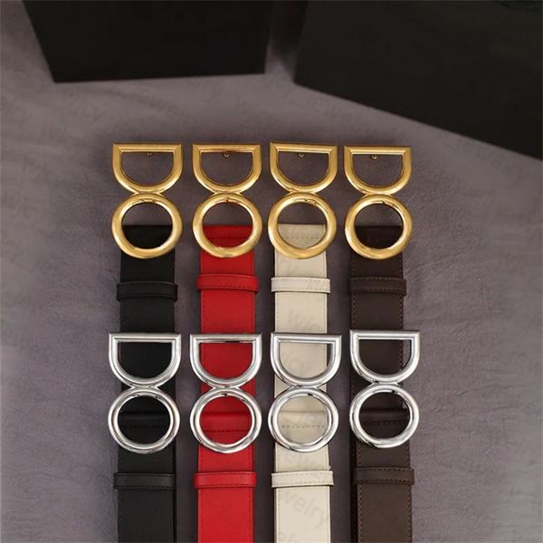 Classic Designer Mens Belt Width 4CM Genuine Leather Belts for Man Woman Smooth Buckle Gold Sliver 4 Colors Cowhide Letter Design - Fashion Accessories - djzhucl