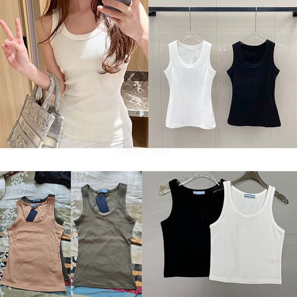 Designer tank top brands summer knitted women's t-shirt tops shirt high elasticity slim fit vest camis sexy sleeveless vest top braces tank - Apparel - djzhucl