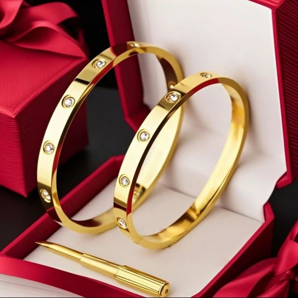 gold bangle bracelet for women love style stainless steel jewelry bracelet designer for women men bangles luxury designer jewelry charm braclet parties gifts - Jewelry - djzhucl