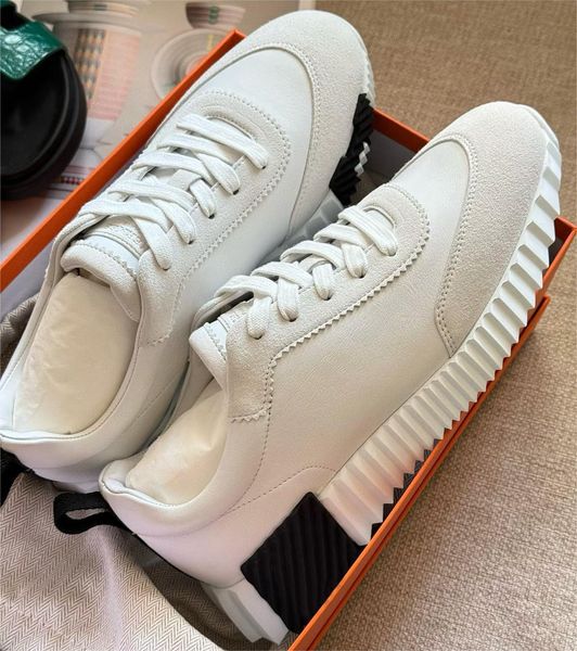 Designer Bouncing Series Sneakers Suede Leather Casual Men Women Trainers Patchwork Mesh Running Shoes Goatskin Breathable Outdoor Sneakers1 - Shoes & Accessories - djzhucl