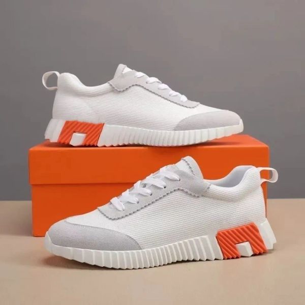 With box Bouncing Sneakers Designer Suede Casual Shoes Trainers Breathable Mesh Running Shoe Men Bounce Women Sneaker 02 - Shoes & Accessories - djzhucl