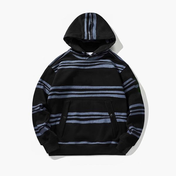Topstoney Designer Hoodies Spring Mens Striped Hoodie Cotton Super Large Hoodie Long Sleeve Street Clothing Fashion Top Jumper - Apparel - djzhucl