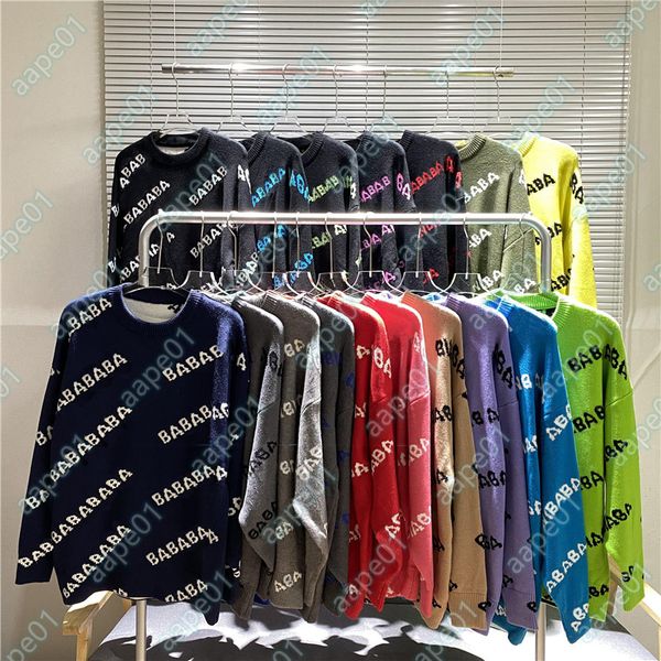 Famous Men Women Sweaters Fashion Mens Letter Pattern Casual Round Long Sleeve Sweaters Womens Hoodies 21 Colors Asian Size S-2XL - Apparel - djzhucl