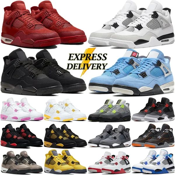 Designer Shoes 4 Basketball Shoes For Men Women 4s Sneaker Military Black Cat Pine Green White Oreo Red Thunder Unc Bred Cacao Medium Olive Sail Mens Trainers Sports - Shoes & Accessories - djzhucl