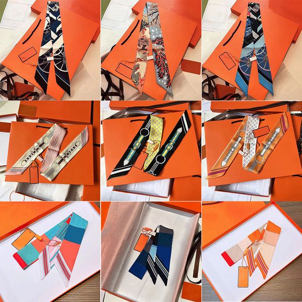 Fashion Designer Scarf Luxury Printed Letter Silk Scarf Women's Handbag Scarf 20 Colours Size 5 x 90cm - Fashion Accessories - djzhucl