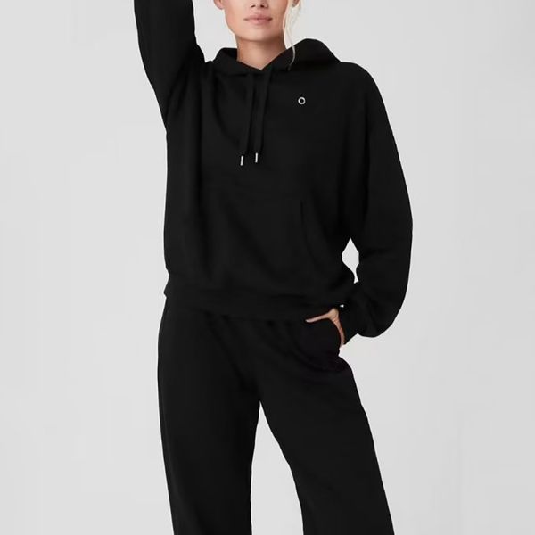 Womens Yoga Pants Hoodies Sweatshirt Designer Pant High Quality Womens Solid Color Yoga Sets High Waist Trousers Sportwear Sweatshirt Black Brown Gym Wear Size XS-L - Sports & Outdoors - djzhucl